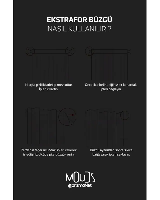 Hi Bro Desenli Fon Perde Genç Odası Oturma Odası Süet Dijital Baskılı Ekstrafor Büzgü TEK KANAT - 3
