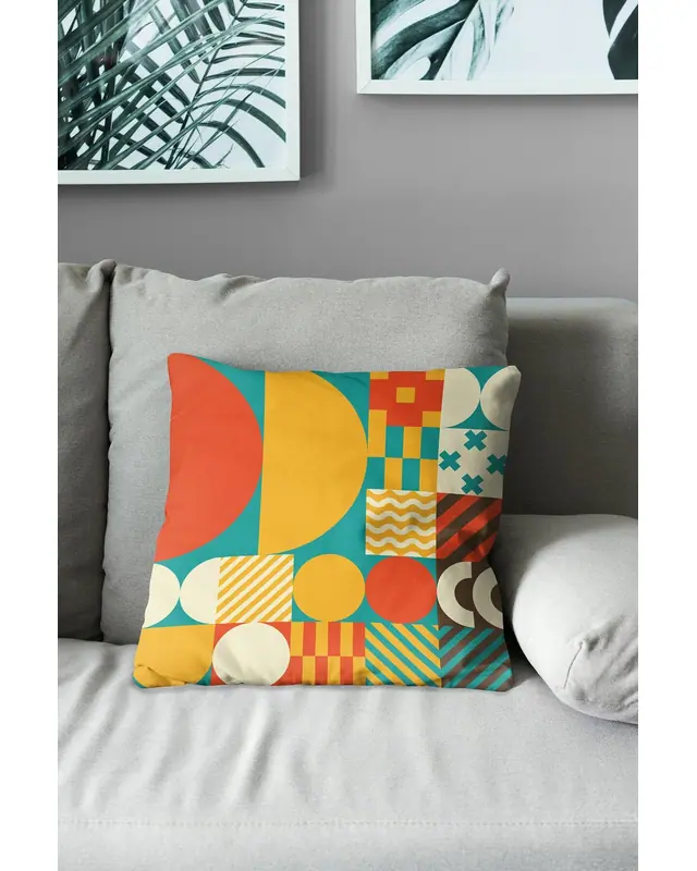 Geometric - 3 Pattern Double-Sided Printed Suede Cushion Cover - 3