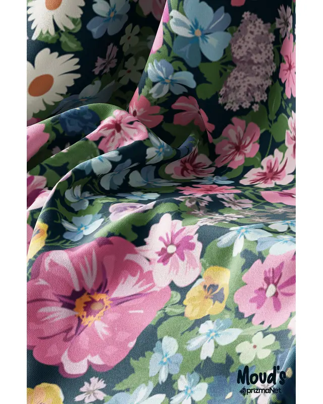 Violet Pattern Printed Suede Table Runner - 4
