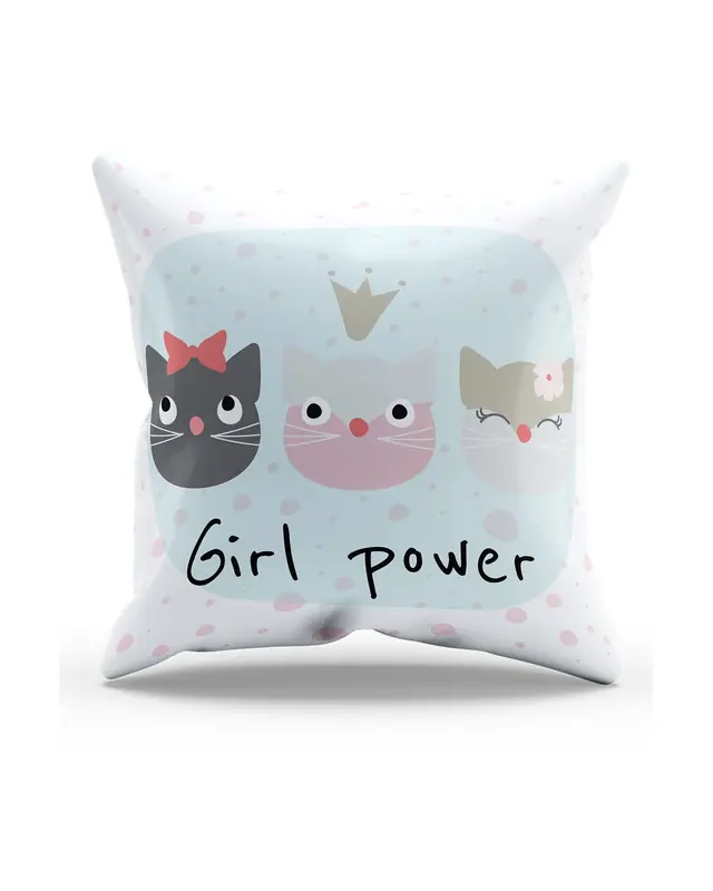 Girl Power-1 Pattern Double-Sided Printed Suede Cushion Cover
