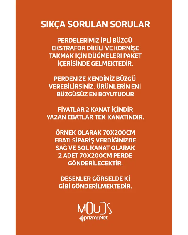 Fall Desenli Süet Oturma Odası Salon Fon Perde Dijital Baskılı Ekstrafor Büzgü 2 Kanat PRD-1094 - 4