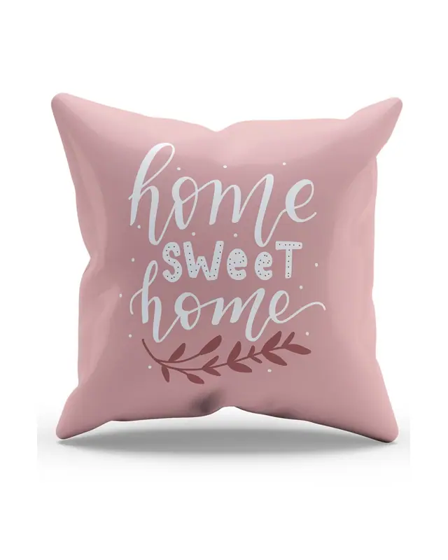 Double-Sided Printed Pink Sweet Home Series Pattern Set of 4 Coordinated Suede Cushion Cover - PLG201 - 3