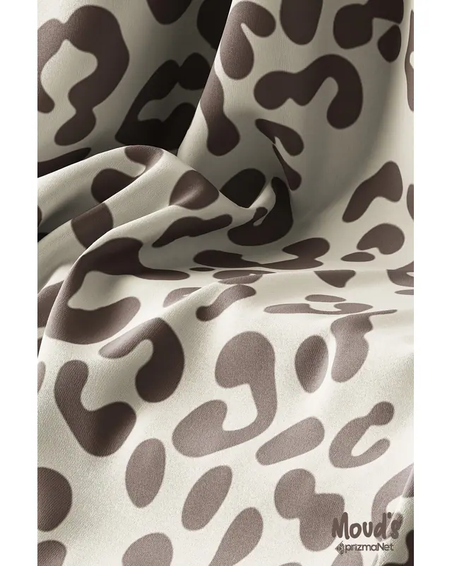 Brown Spots Pattern Printed Suede Table Runner - 6