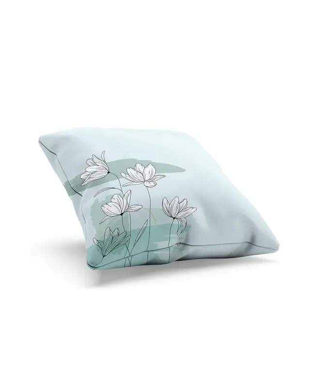 Poppy Soft-1 Pattern Double-Sided Printed Suede Cushion Cover - 2