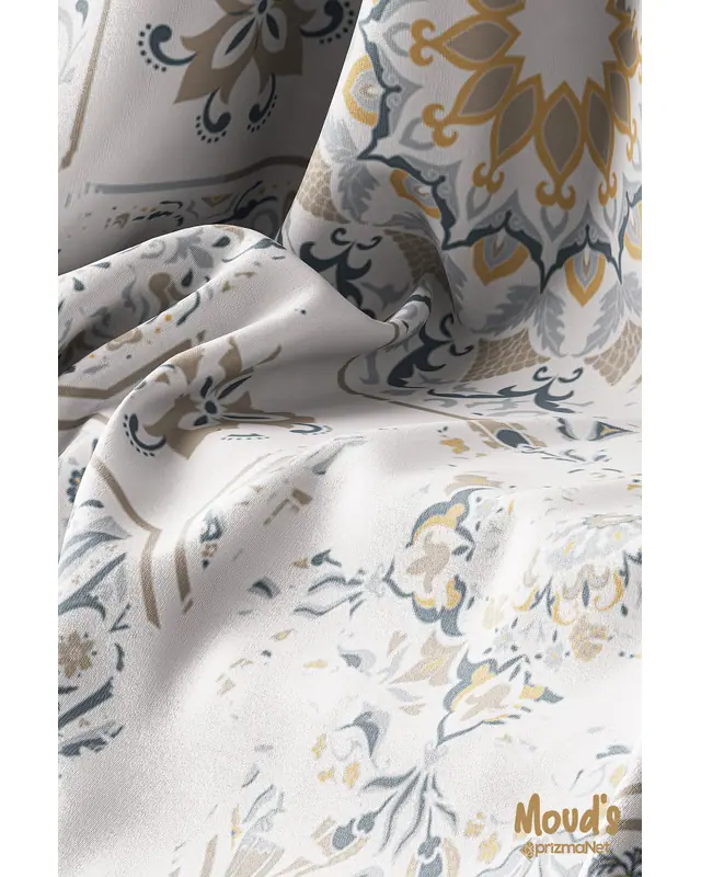 Anatolia 4 Pattern Printed Suede Table Runner - 4
