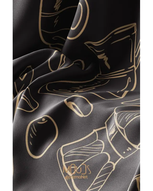 Suede Textured Fabric Coffee Love Patterned Kitchen Apron, Chef Apron, Waiter Apron, Restaurant Apron - MTF-71 - 5