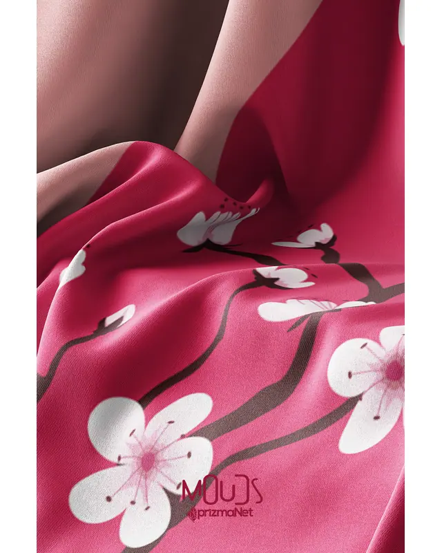 Süet Dokulu Kumaş Blossom Japan 1 Desenli Mutfak Önlüğü, Aşçı Önlüğü, Garson Önlüğü, Restoran Önlük - 4
