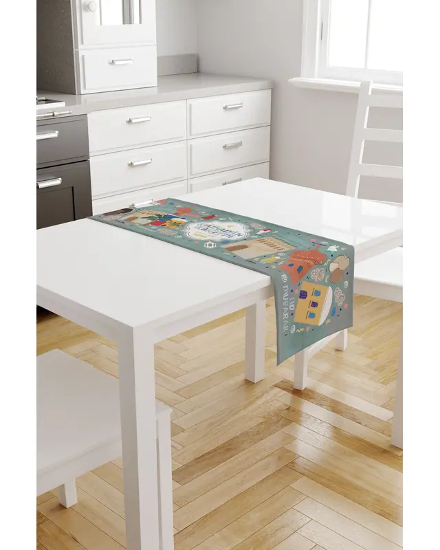 Ramadan Pattern 40X140 Table Runner, Easy-Care Suede Textured Runner, Stain-Resistant Runner - 3