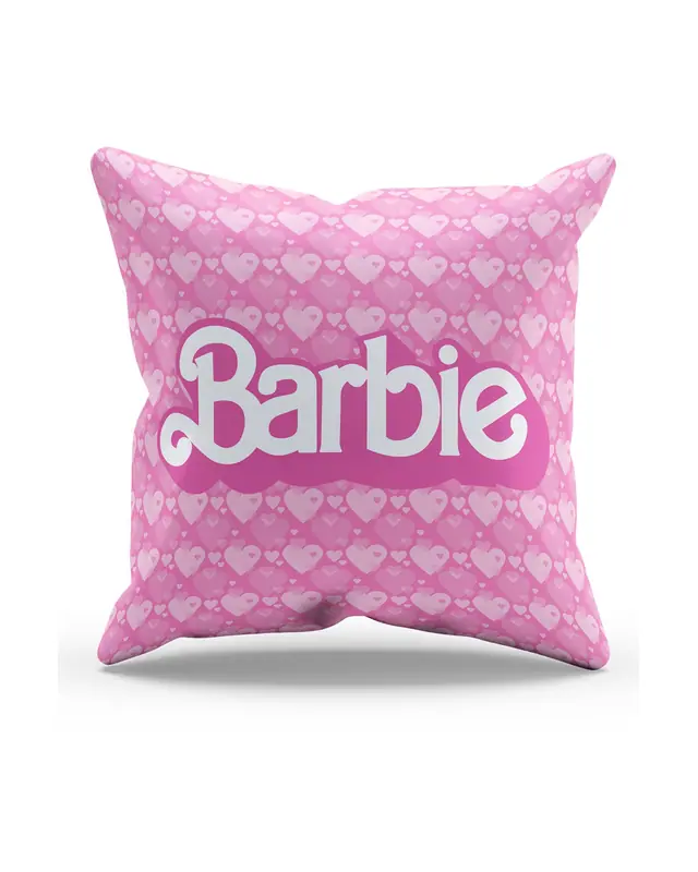 Double-Sided Printed Barbie Pattern Set of 4 Coordinated Suede Cushion Cover - PLG205 - 2