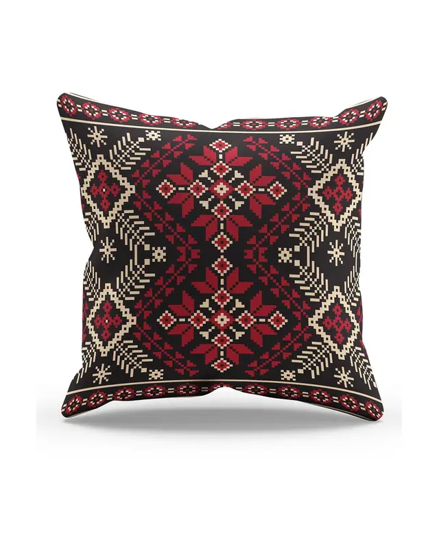 Anatolia-11 Pattern Double-Sided Printed Suede Cushion Cover