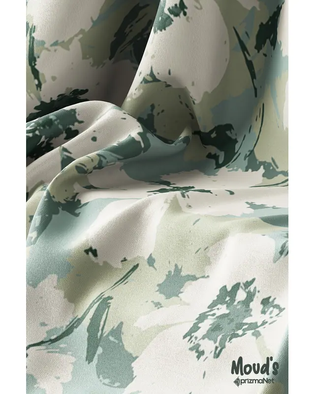 Green Flower Round Easy-Care Suede-Feel Tablecloth - MSY-98 - 3