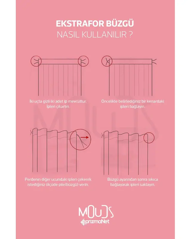 Heart and Envelope Patterned Decorative Curtain Kids' and Baby Room Digital Printed Suede Pencil Pleat - Single Panel - PRD-33-TK - 6