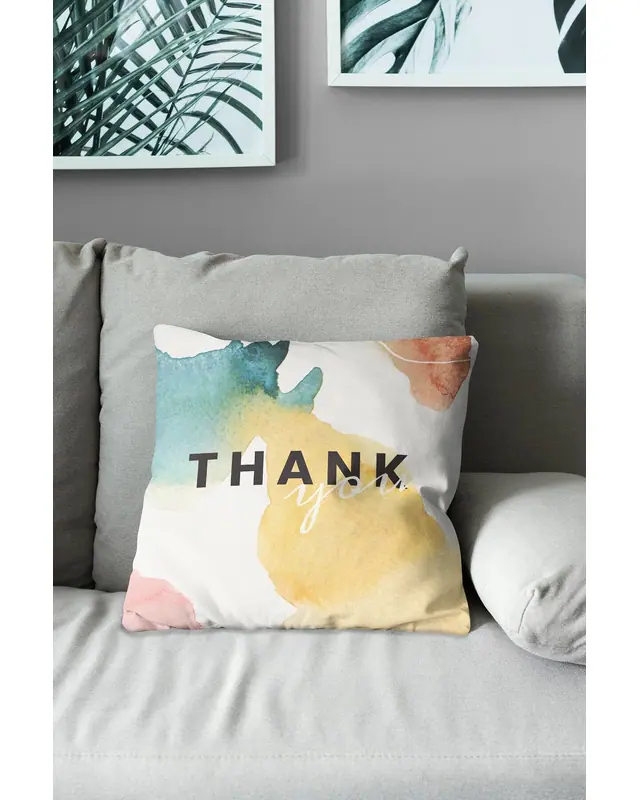 Double-Sided Printed Life Words Pattern Set of 4 Coordinated Suede Cushion Cover - 7