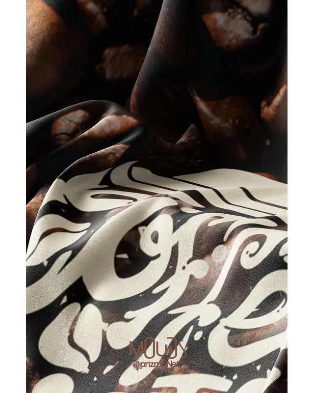 Suede Textured Fabric Coffee Time Patterned Kitchen Apron, Chef Apron, Waiter Apron, Restaurant Apron - MTF-48 - 4