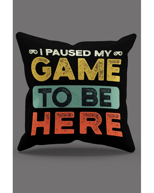 Oyun Yazılı Pattern Double-Sided Printed Suede Cushion Cover PL777 - 2