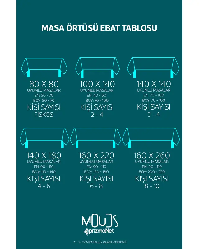 White Ornament Islamic Rectangular Easy-Care Suede-Feel Tablecloth - MS-229 - 4
