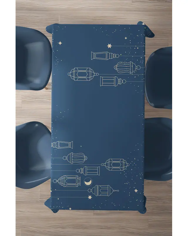 Ramadan Rectangular Easy-Care Suede-Feel Tablecloth - MS-291 - 2