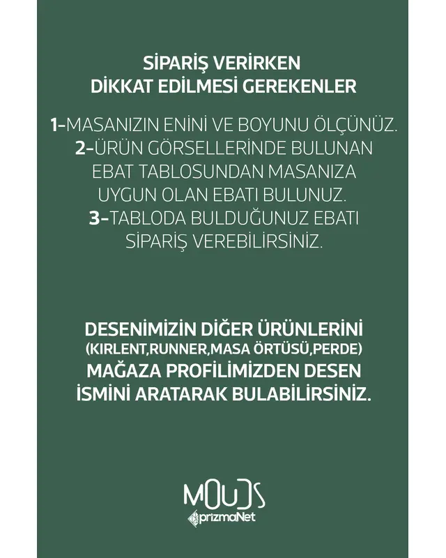 Ramazan Su Yeşili Desenli Süet Kumaş Dertsiz Yuvarlak Masa Örtüsü Ramadan - 5