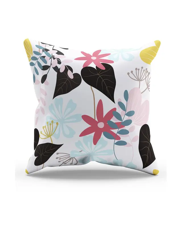 Double-Sided Printed Color Seosan Pattern Set of 4 Coordinated Suede Cushion Cover - 4