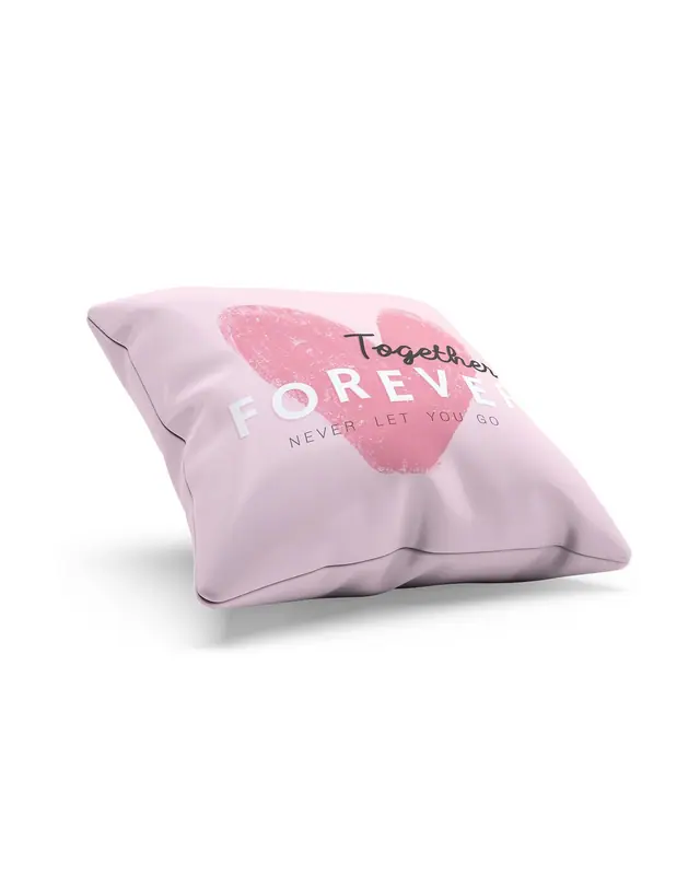 Together Forever Pattern Double-Sided Printed Suede Cushion Cover - 2
