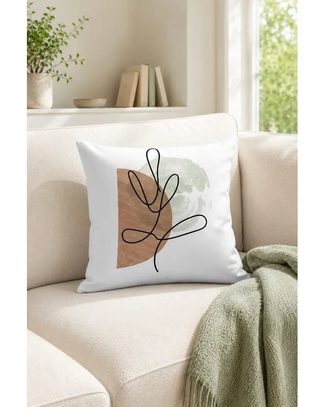 Double-Sided Printed Megu Pattern Set of 4 Coordinated Suede Cushion Cover - 6