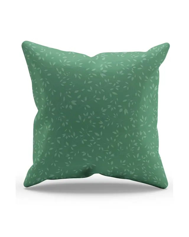 Green Tree Dalları Typography Pattern Double-Sided Printed Suede Cushion Cover PL1115