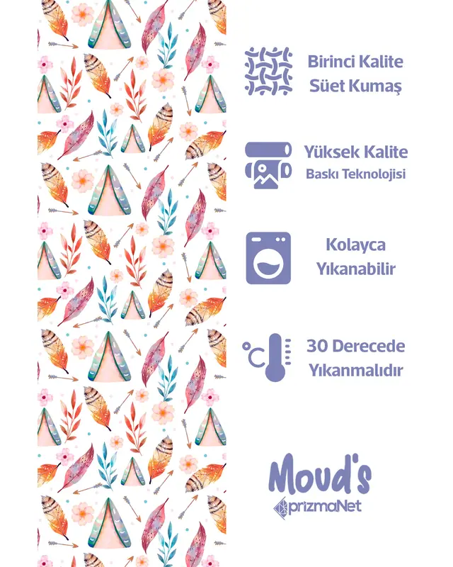 Colourful Bohemian Pattern Printed Suede Table Runner - 2