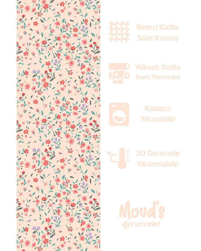 Miniso Pattern Printed Suede Table Runner - 5
