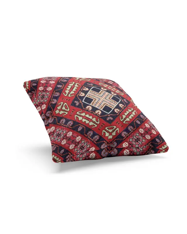 Türkiye Kilim-3 Pattern Double-Sided Printed Suede Cushion Cover - 2