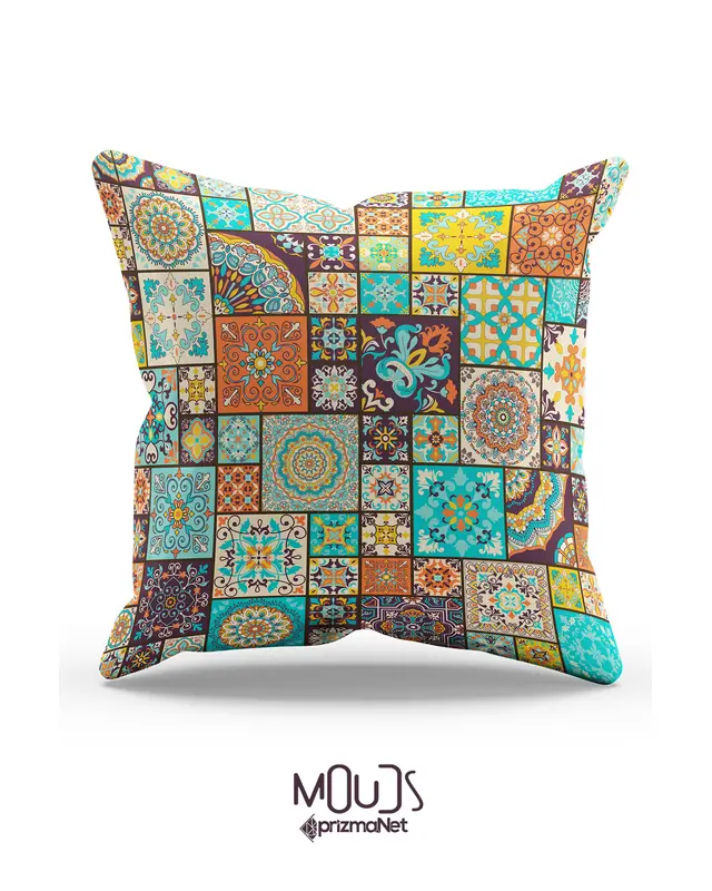Ottoman Pattern Double-Sided Printed Single Cushion Cover - 2
