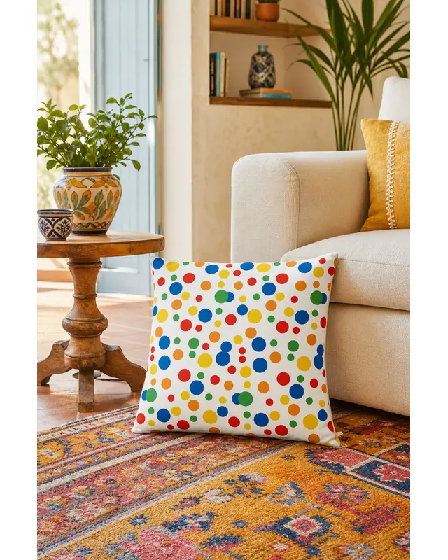 Set of 4 Colourful Modern Decorative Cushion Cover Set | Digitally Printed Soft Textured Sofa Pillow Cover 43x43 cm - 5