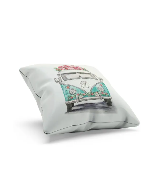2'li Vosvos Pattern Double-Sided Printed Suede Cushion Cover Set - 3