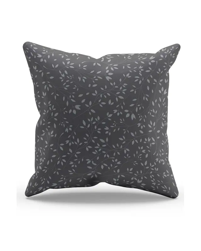 Grey Tree Dalları Pattern Double-Sided Printed Suede Cushion Cover PL1101