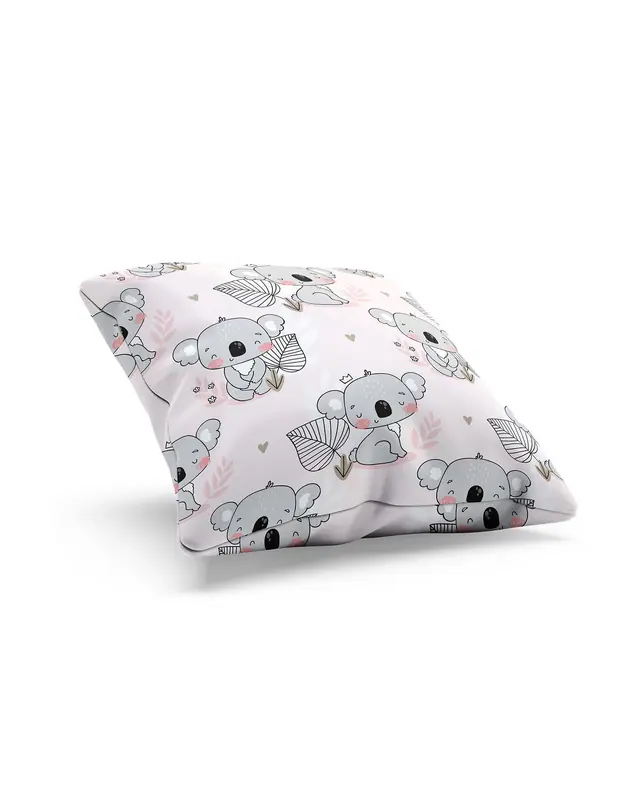 Koala Pattern Double-Sided Printed Suede Cushion Cover - 2