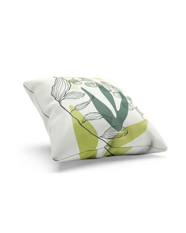 Zeytin Dalı - 4 Pattern Double-Sided Printed Suede Cushion Cover - 2