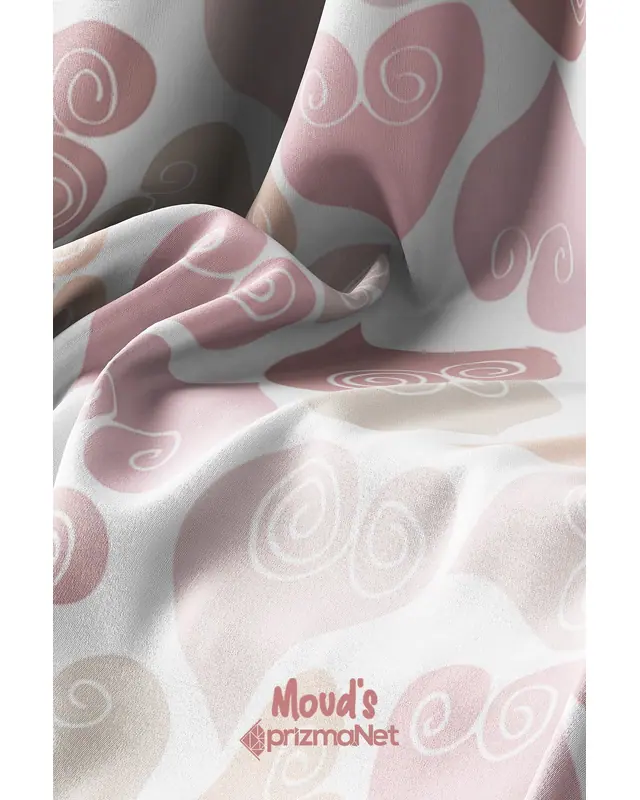 Colorful Hearts Patterned Decorative Curtain Kids' and Baby Room Digital Printed Suede Pencil Pleat - Single Panel - PRD-35-TK - 8