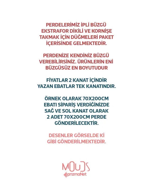Canlı Şekil Desenli Fon Perde Genç Odası Oturma Odası Süet Baskılı Ekstrafor Büzgü 2 Kanat PRD-2021 - 4