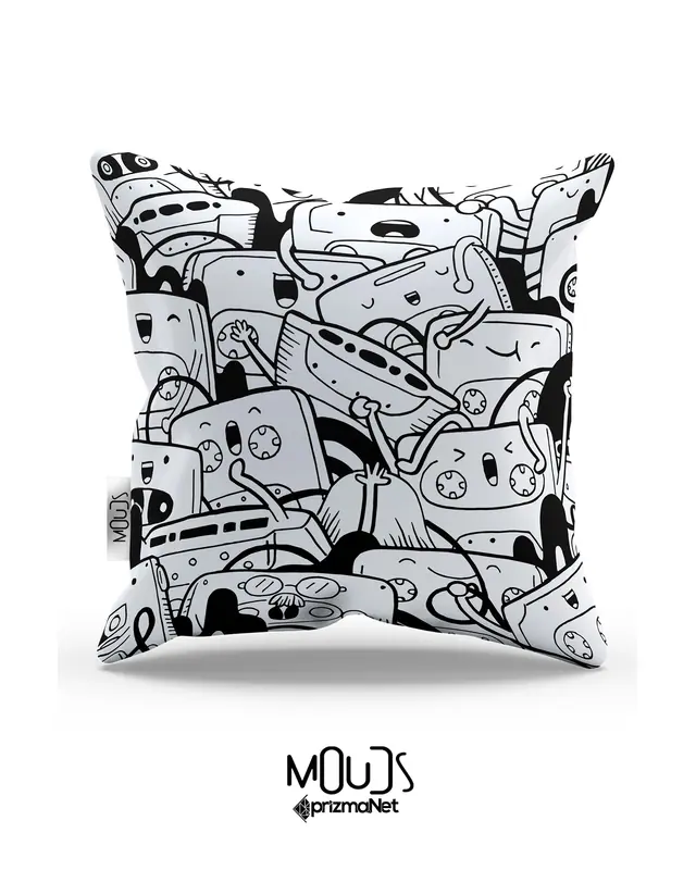 Tapes Pattern Double-Sided Printed Single Cushion Cover