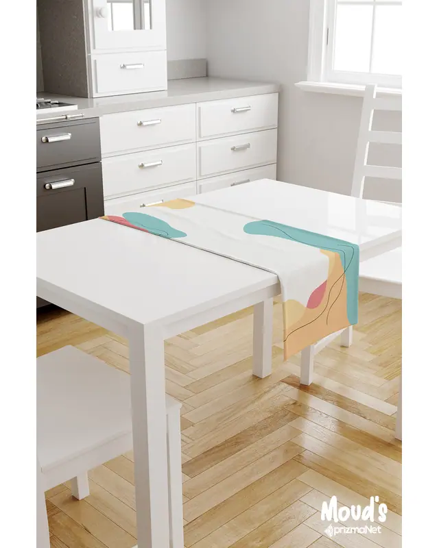 Quiet Pattern Printed Suede Table Runner - 2