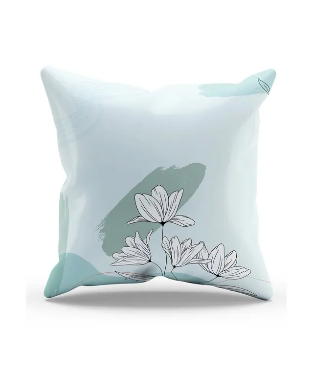 Double-Sided Printed Poppy Soft Pattern Set of 3 Coordinated Suede Cushion Cover - 6