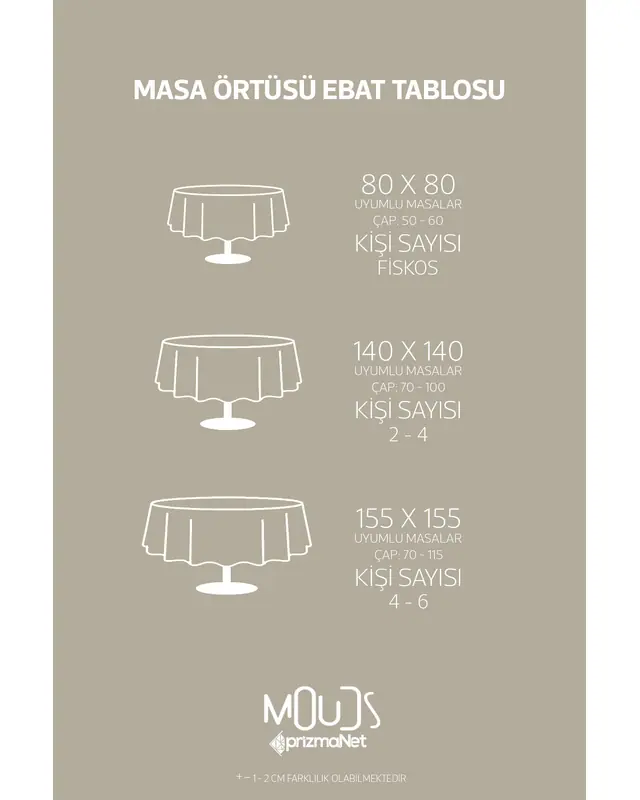 Ramadan Ethnic Round Easy-Care Suede-Feel Tablecloth - MSY-249 - 4