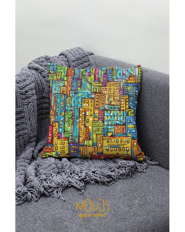City Art Pattern Double-Sided Printed Single Cushion Cover - 2