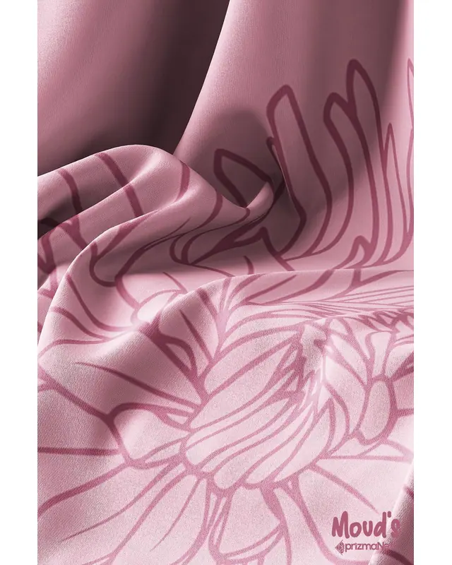 Pembe Pastel Çizgi Desenli Süet Dertsiz Masa Örtüsü - 3