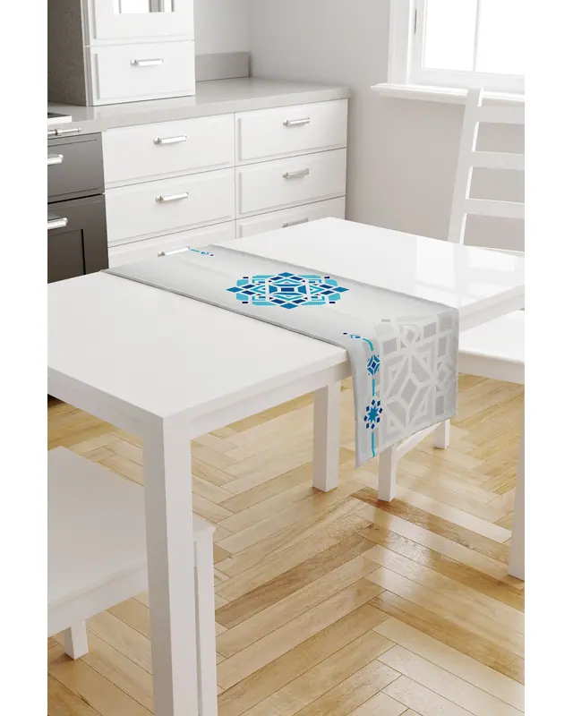 Ramazan Desenli 40X140 Runner Masa Örtüsü, Dertsiz Süet Dokulu Runner, Leke Tutmaz Runner - 3