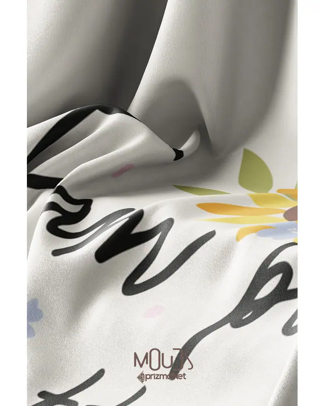 Suede Textured Fabric Daisy Daisy Patterned Kitchen Apron, Chef Apron, Waiter Apron, Restaurant Apron - MTF-37 - 3