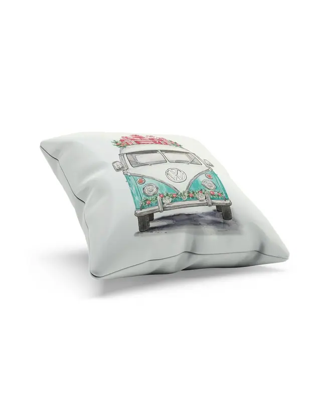 Vosvos-1 Pattern Double-Sided Printed Suede Cushion Cover - 2
