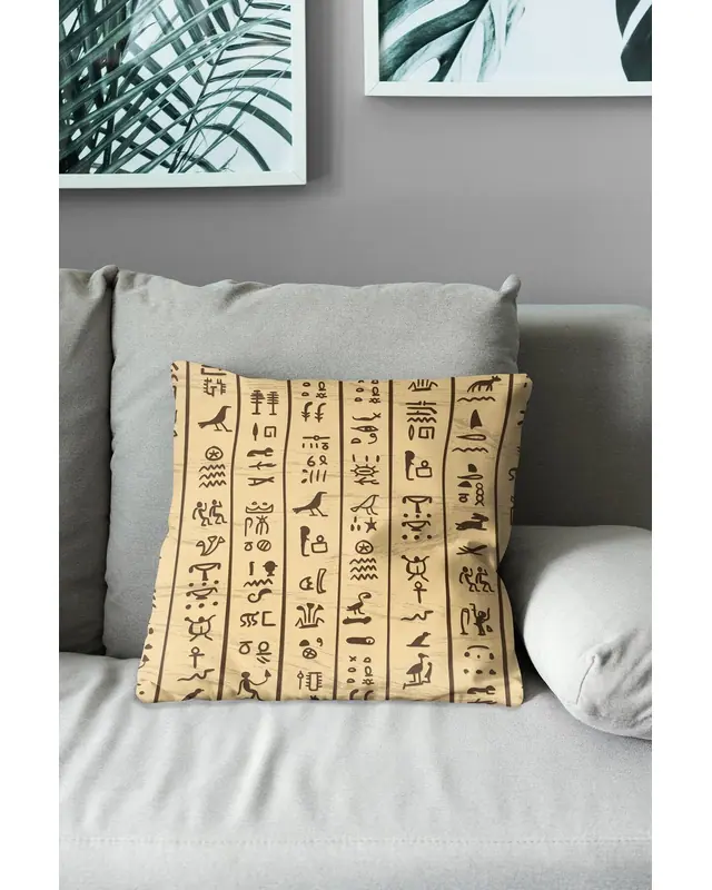 Egypt Pattern Double-Sided Printed Suede Cushion Cover - 3