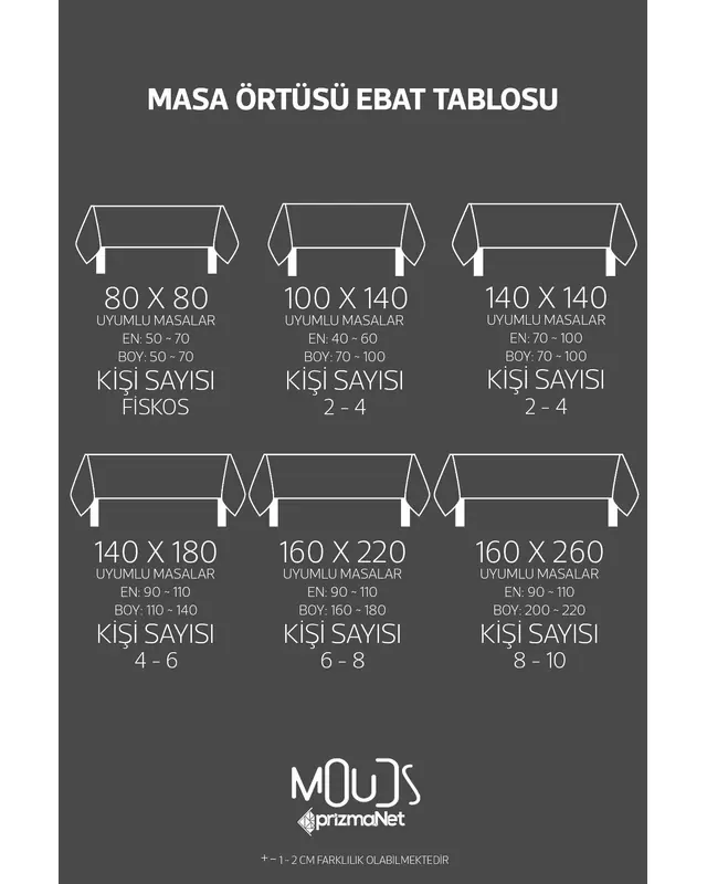 Omegu 1 Desenli Yuvarlak Süet Dertsiz Masa Örtüsü - 4