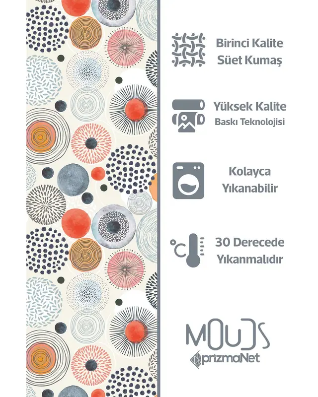 Suede Textured Fabric Japanese Round Patterned Kitchen Apron, Chef Apron, Waiter Apron, Restaurant Apron - MTF-18 - 3