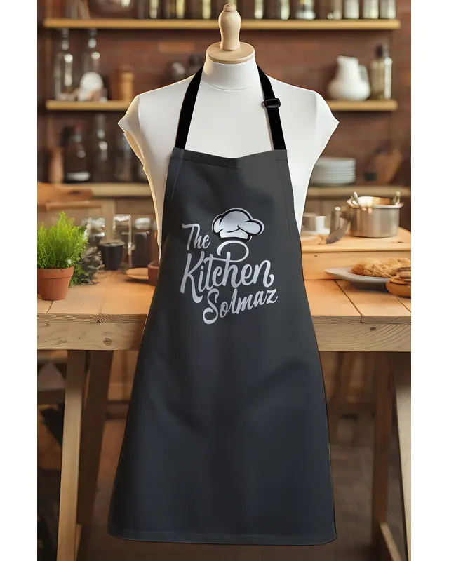Kitchen Apron with Custom Name Logo, Chef Apron, Chef Front, Cafe Specific Kitchen Front - MTF-OZEL - 8